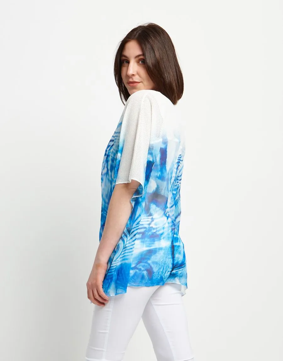 Poncho in georgette fantasia