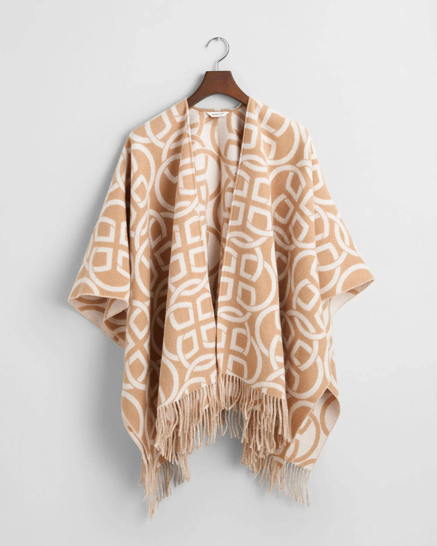Poncho in lana con motivo G    