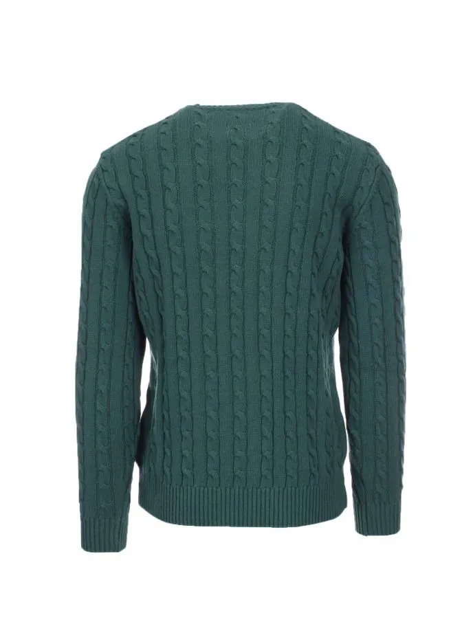 Pullover girocollo trecce