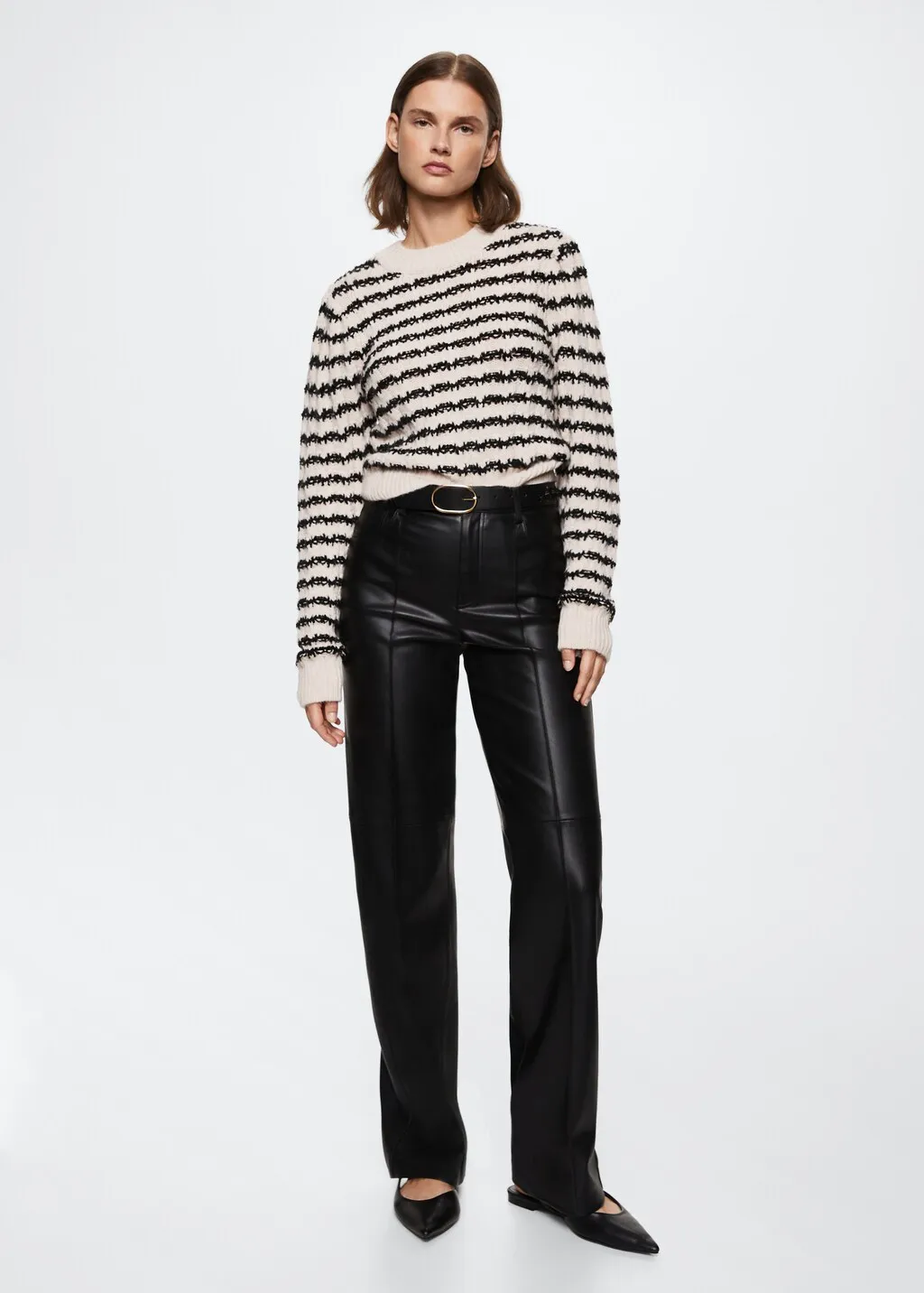 Pullover trecce righe