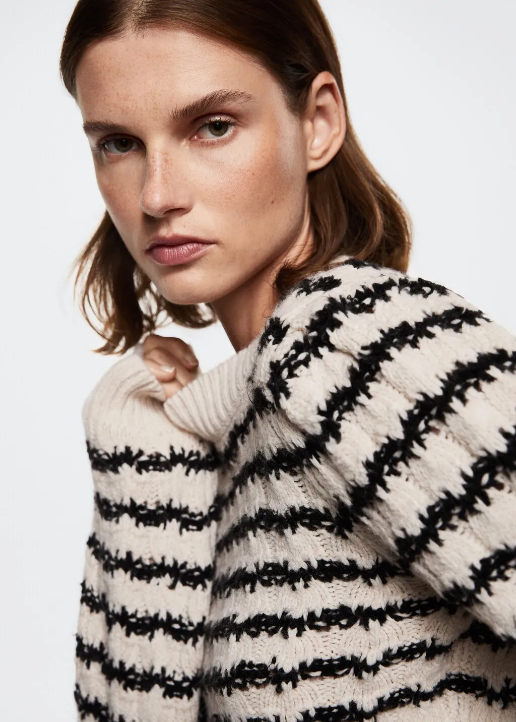 Pullover trecce righe