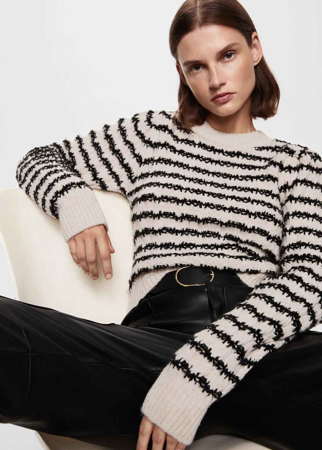 Pullover trecce righe