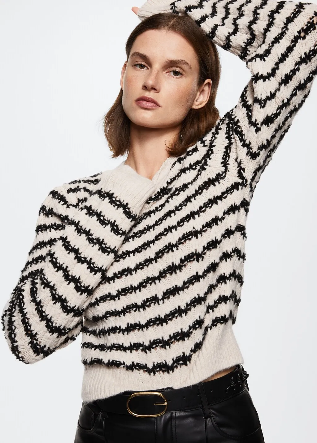 Pullover trecce righe
