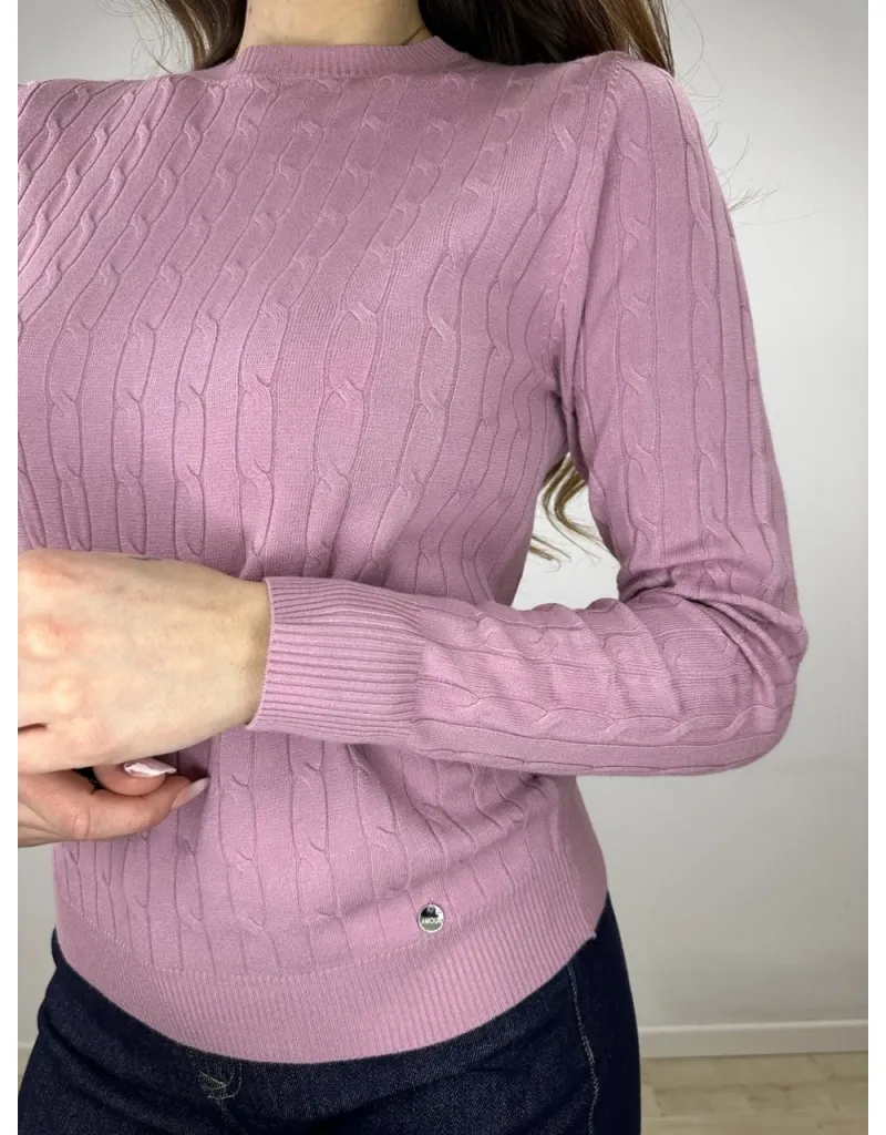 PULLOVER TRECCE SONY ROSA