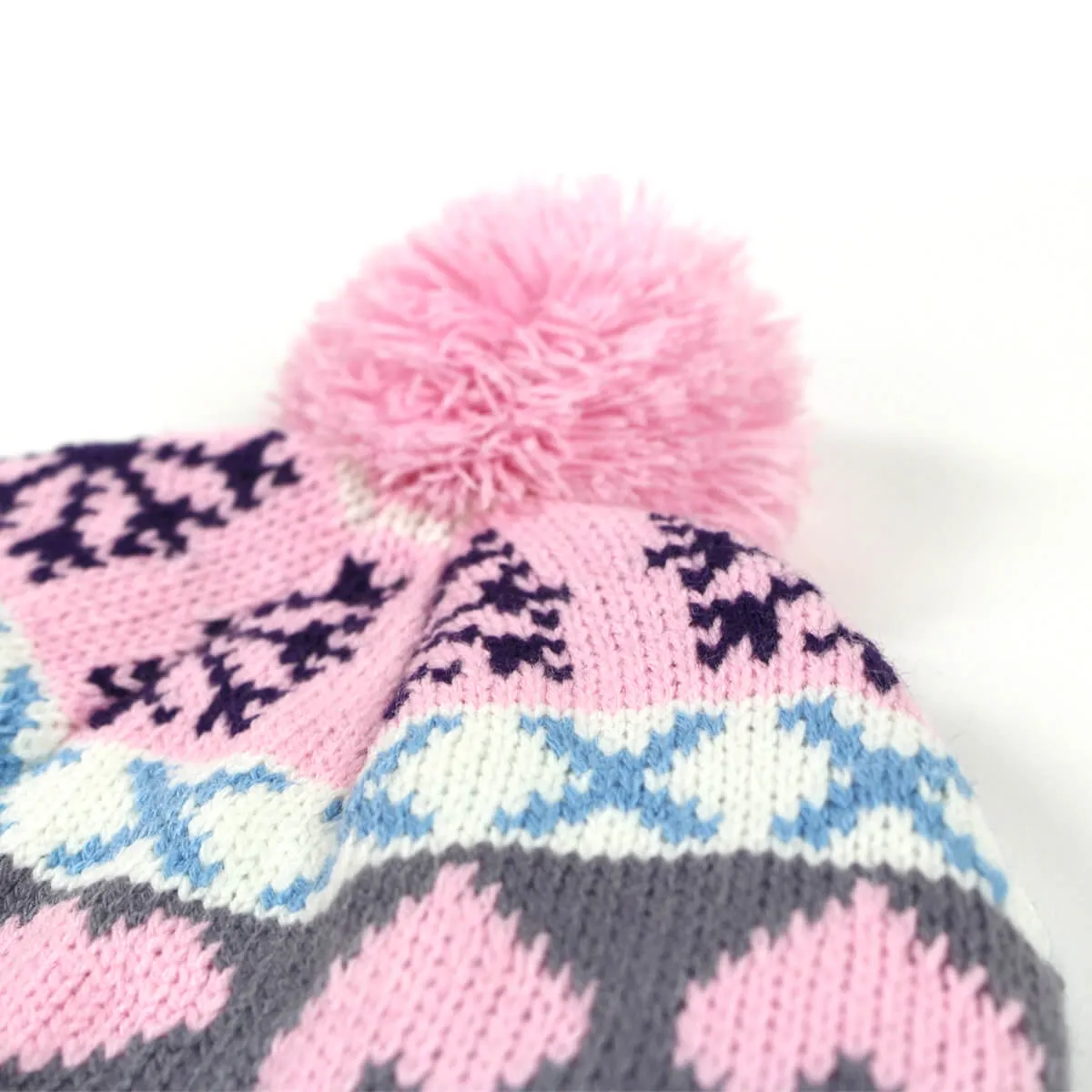 Rebell berretto unisex con treccine e pompon rosa