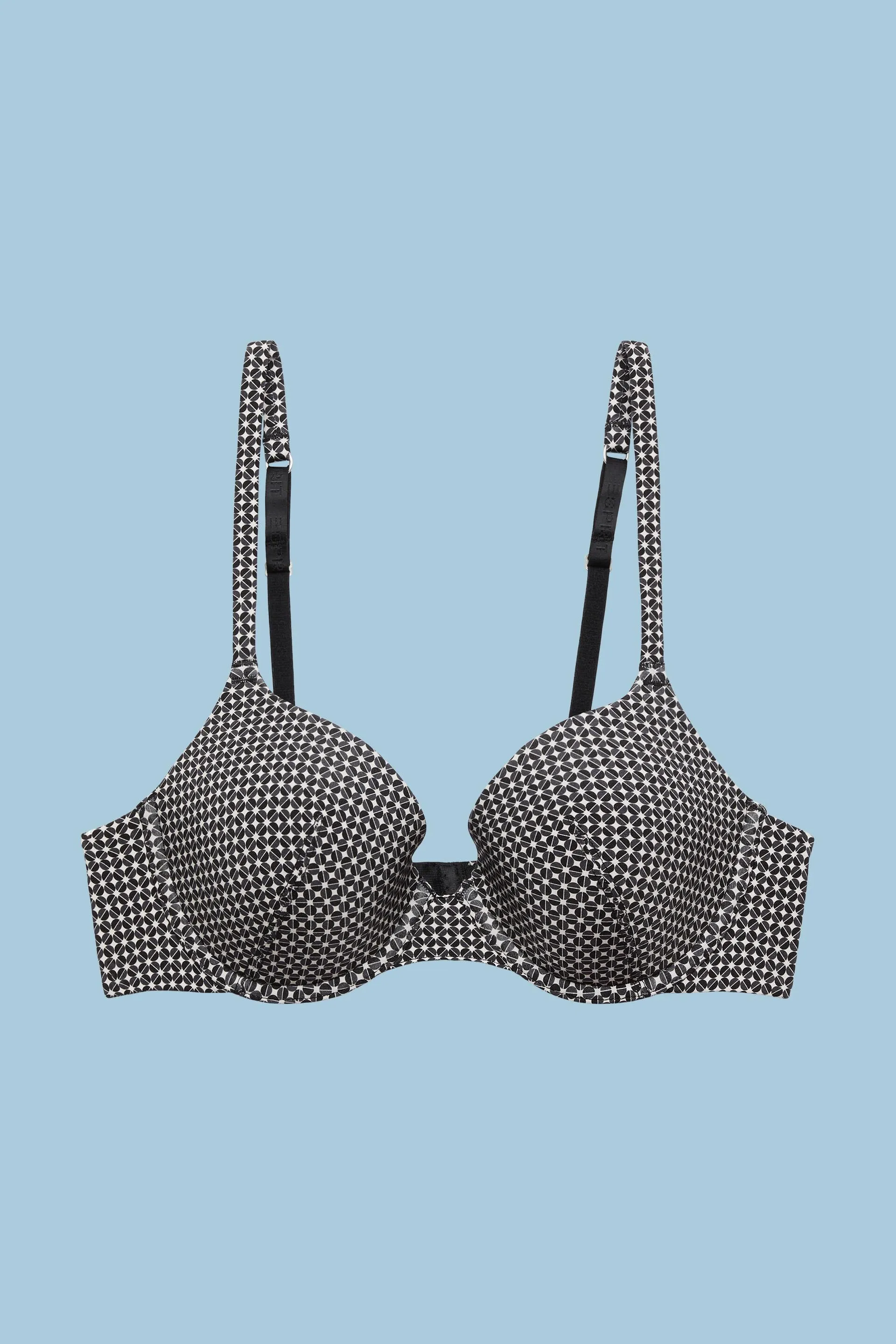 Reggiseno imbottito in microfibra stampato con ferretto