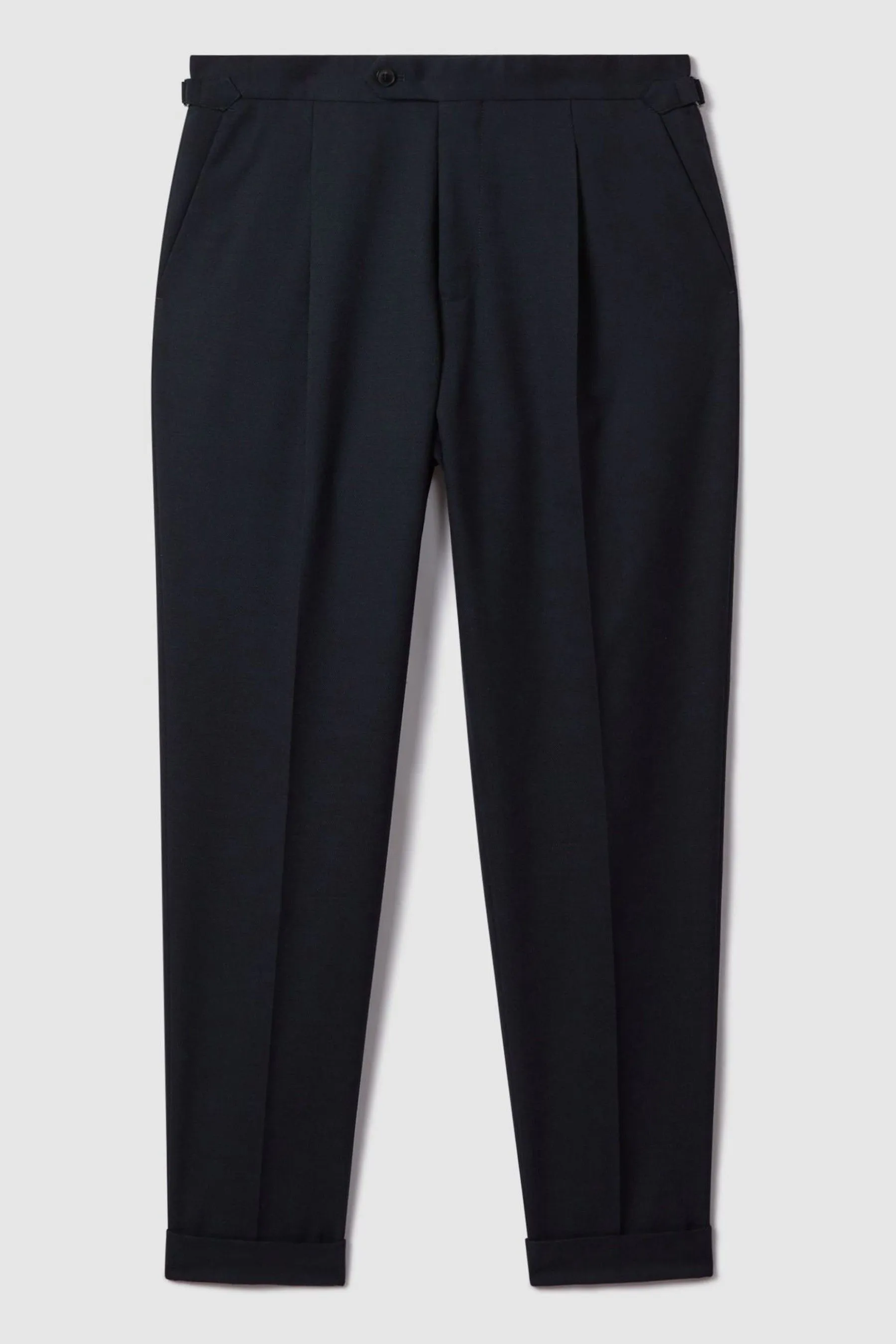 Reiss - San Valentino Vestibilità attillata / Slim Blend Pantaloni in lana con risvolti    