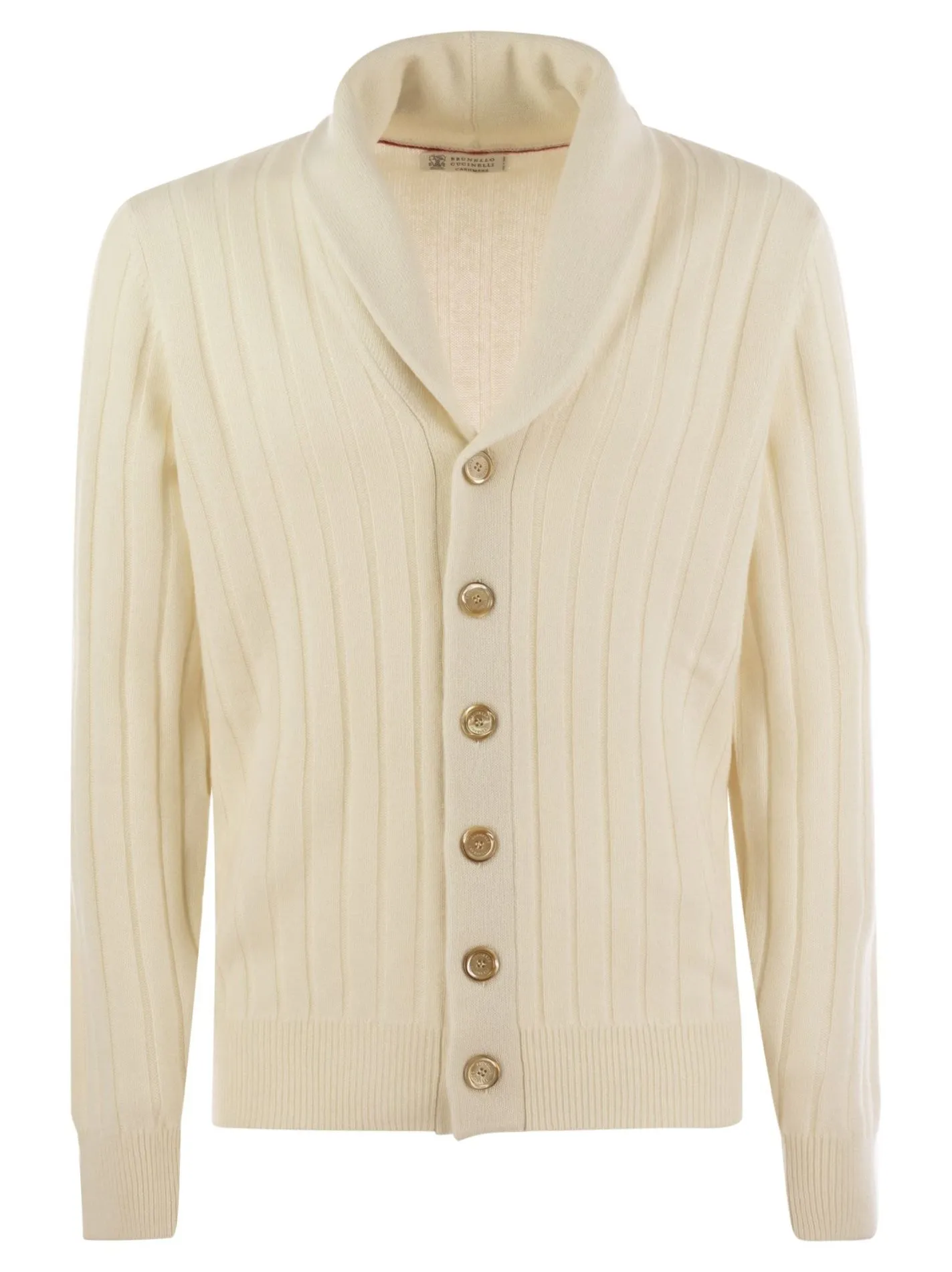 Ribbed cashmere cardigan