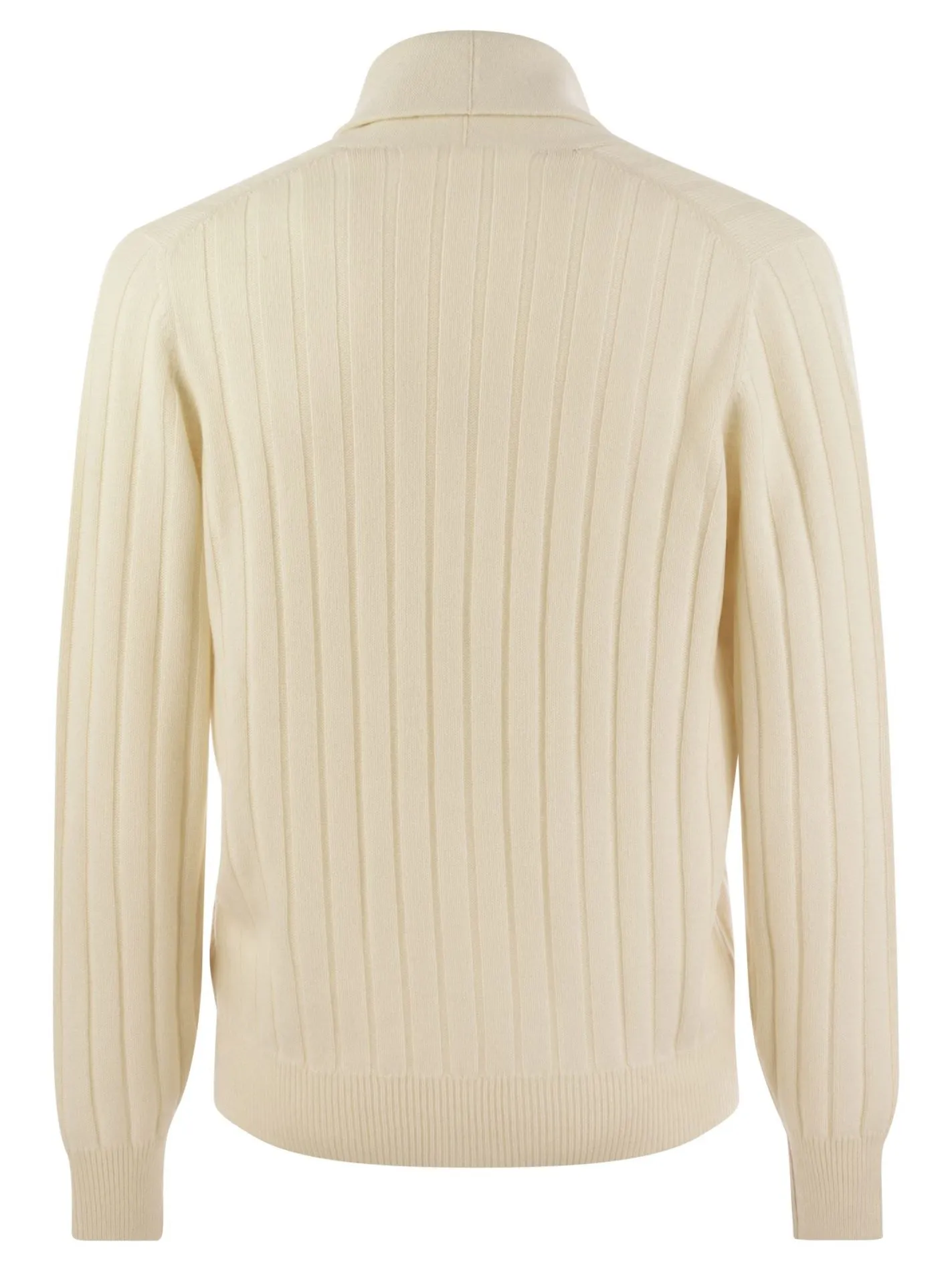 Ribbed cashmere cardigan