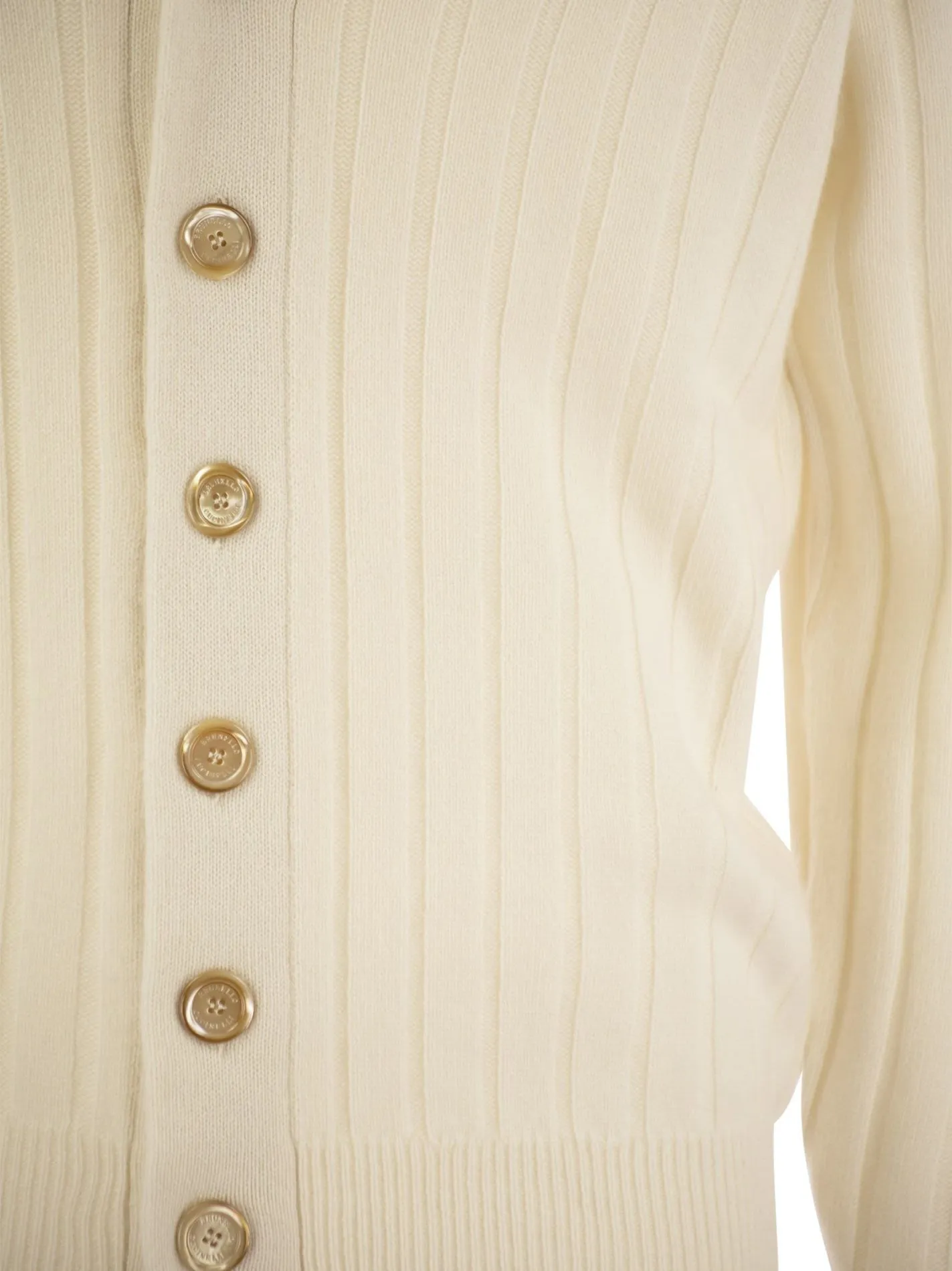 Ribbed cashmere cardigan