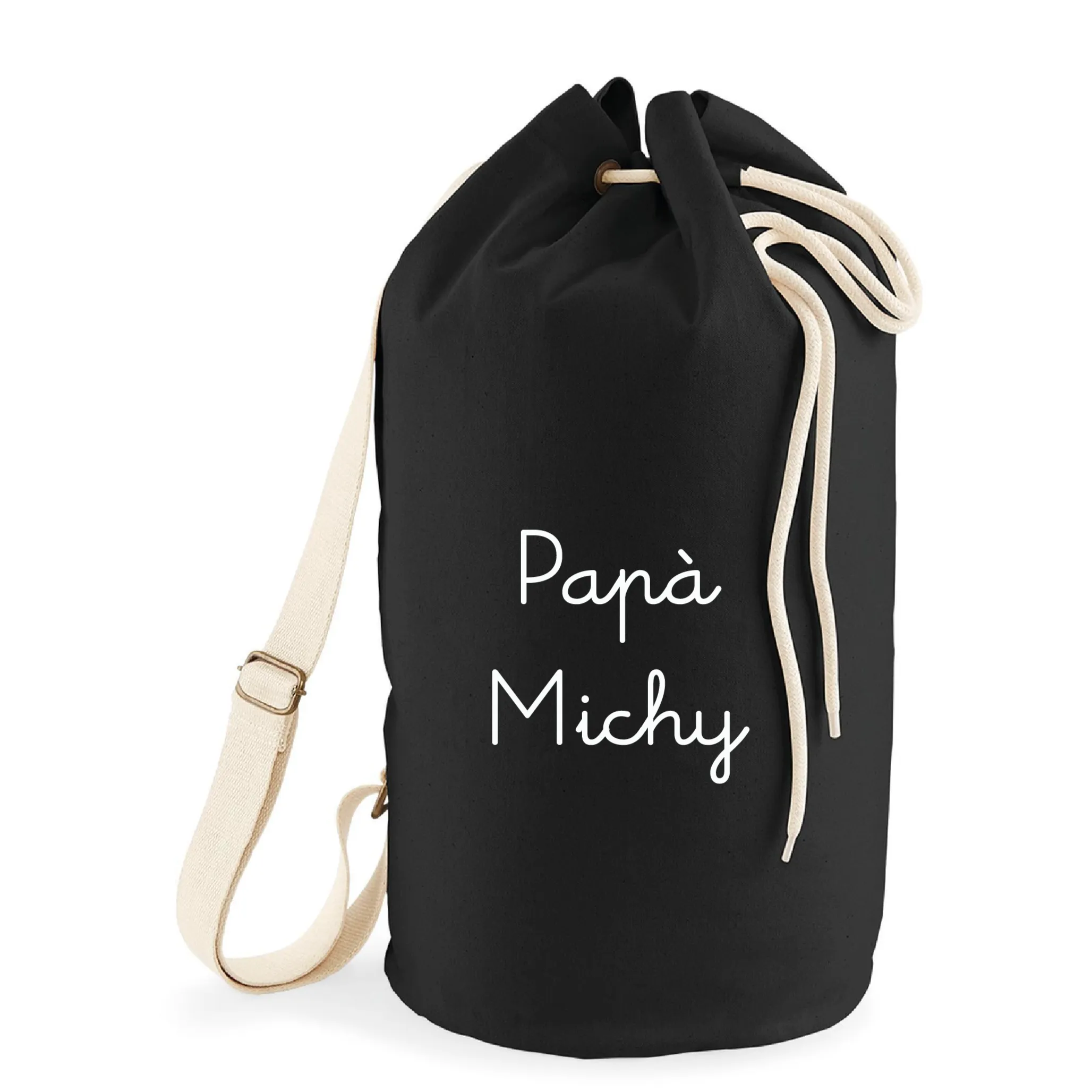 Sacca zaino monospalla in Cotone Canvas organico personalizzabile