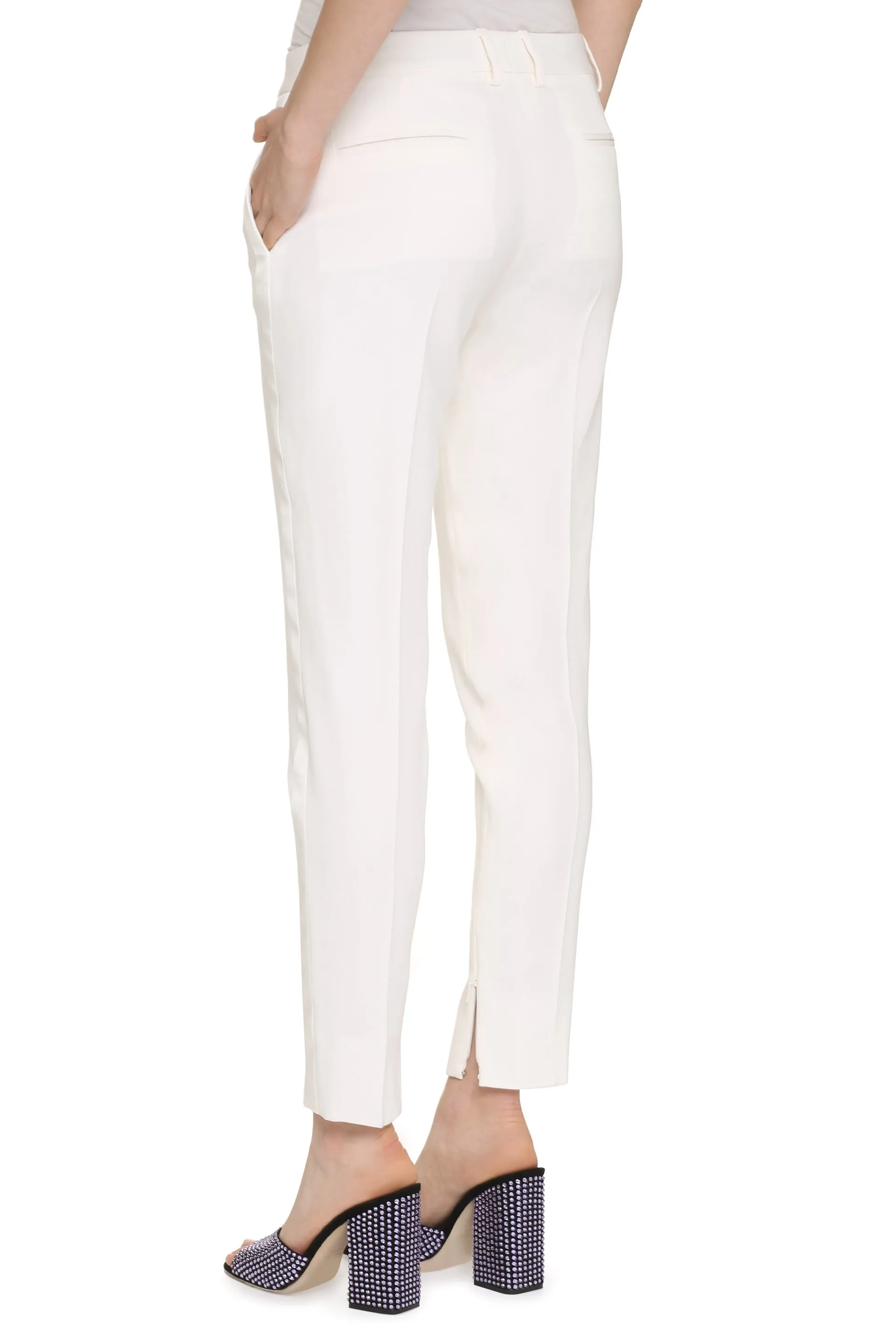 Saint Laurent Pantaloni in lana stretch