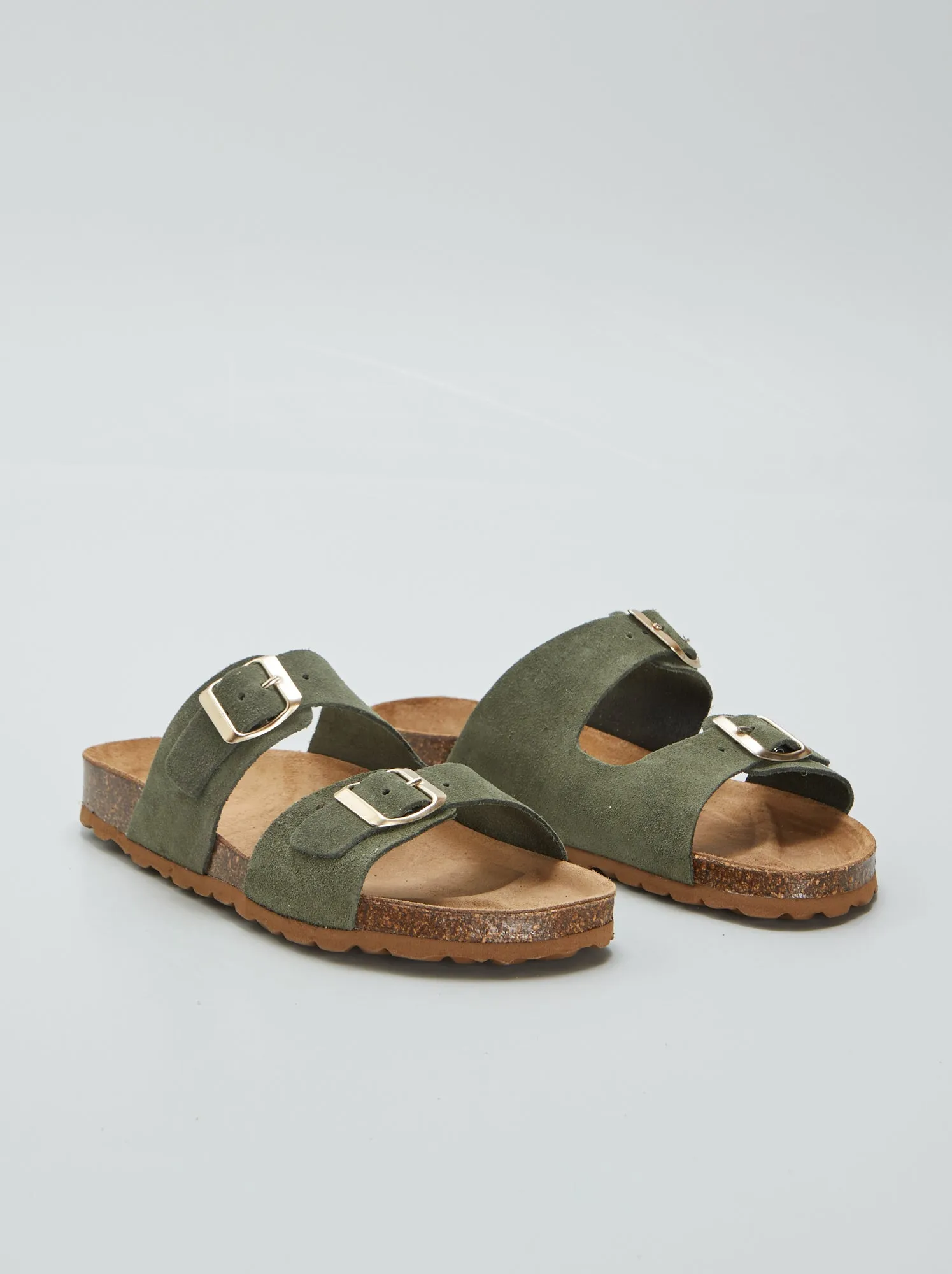 Sandali con doppio cinturino - VERDE