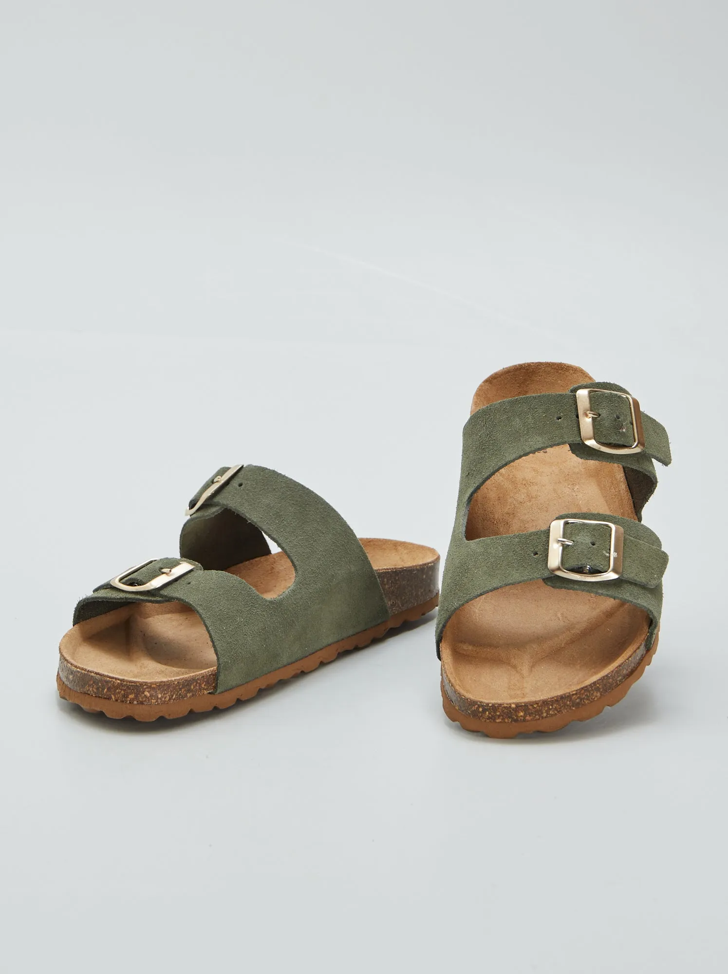 Sandali con doppio cinturino - VERDE
