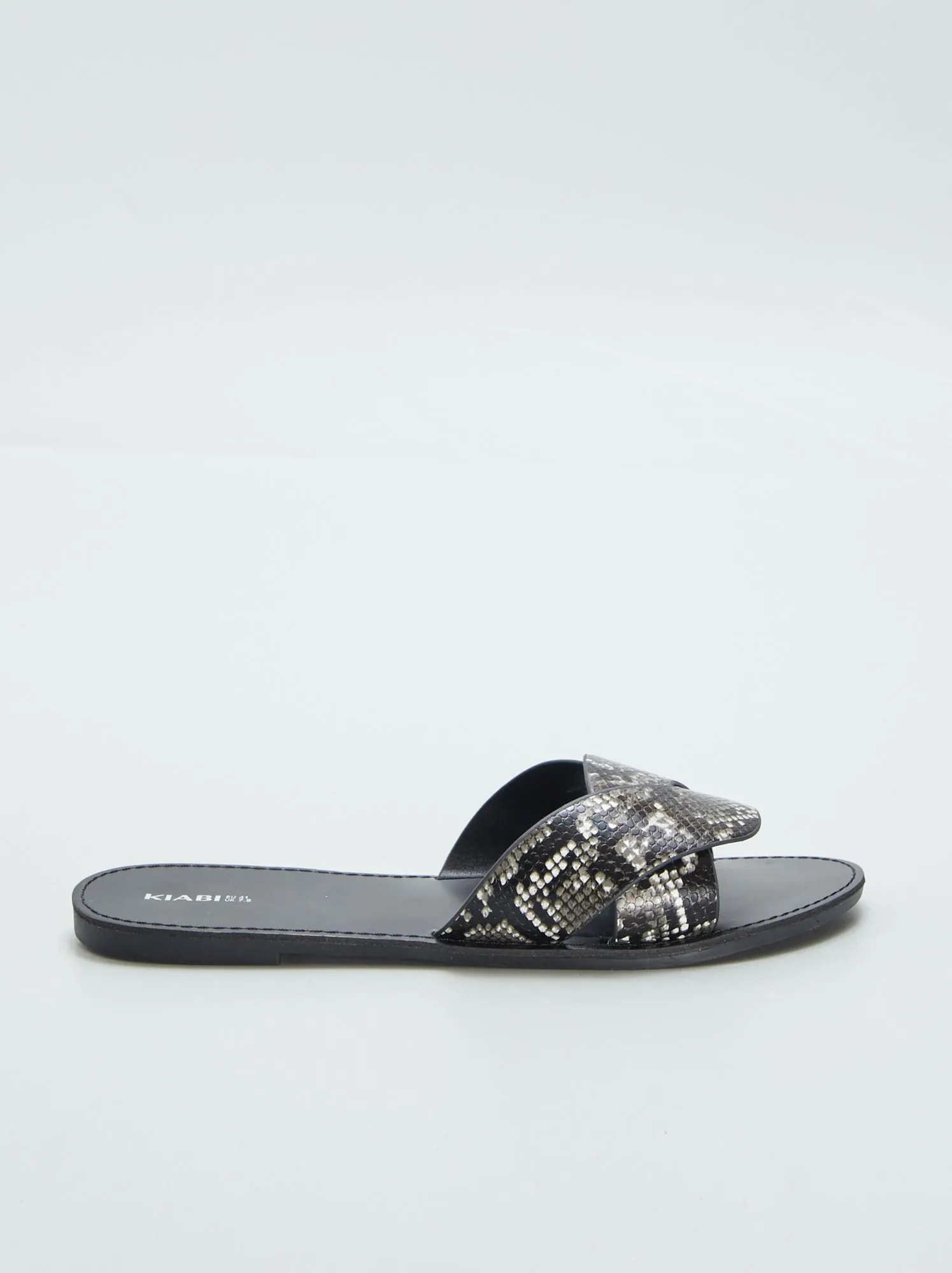 Sandali con stampa 'leopardo' - NERO