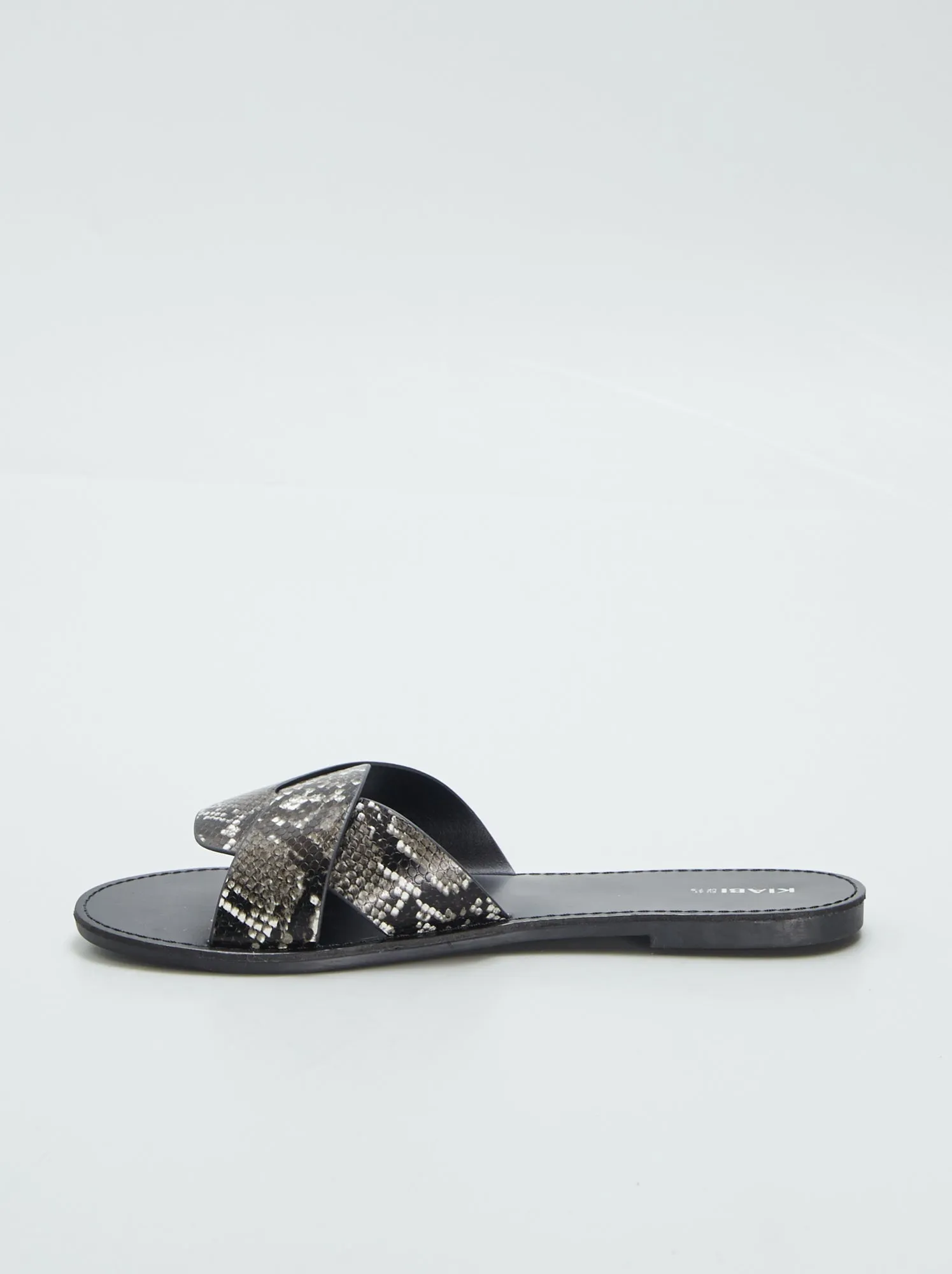 Sandali con stampa 'leopardo' - NERO