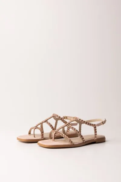 Sandali flat co perline CANDY PEACH