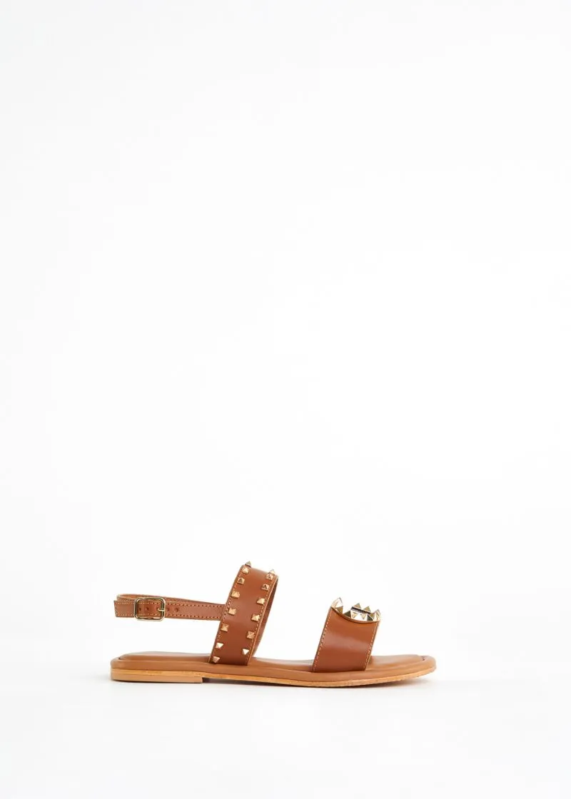 Sandali flat con borchie