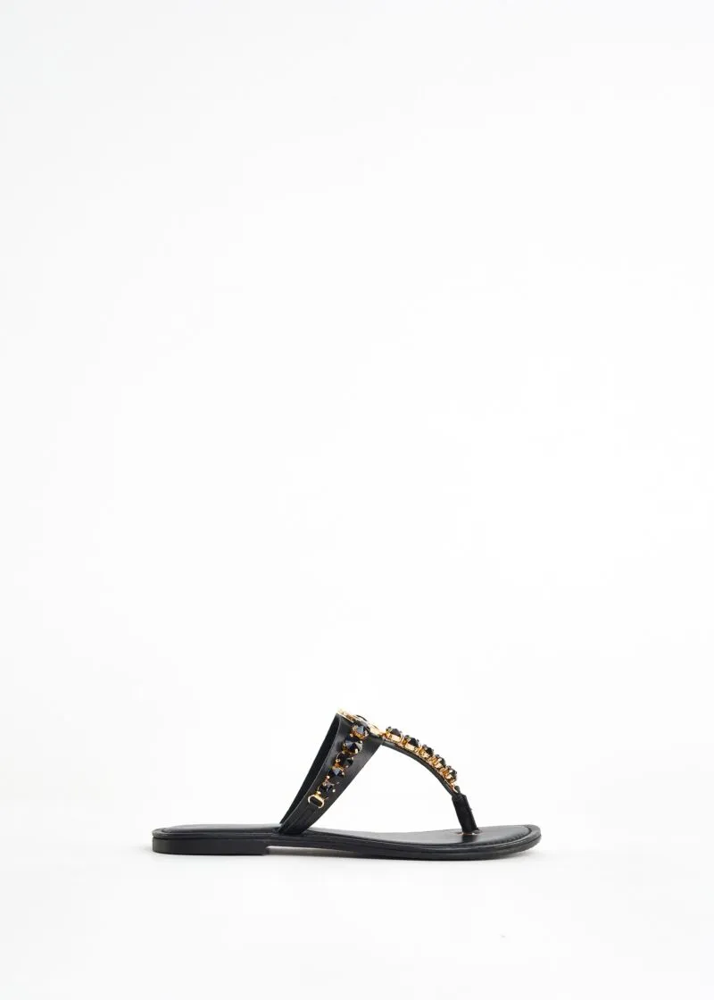 Sandali flat con strass