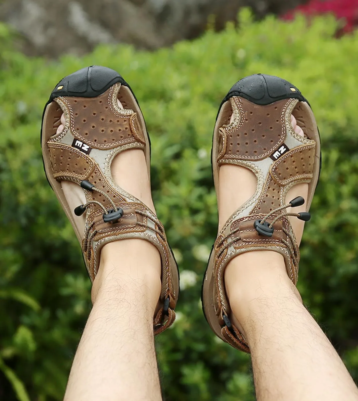Sandali gladiatore per uomo Scarpe estive da spiaggia allaperto Casual Taglie forti 38 48 Scarpe da ginnastica in pelle con dia