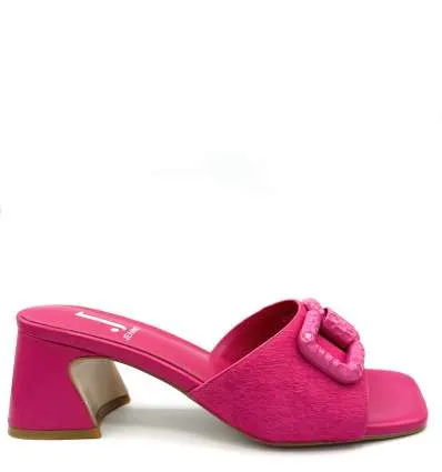 SANDALI PELLE FUXIA
