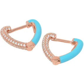 SARNIORO Orecchini in argento925 smaltati color celeste