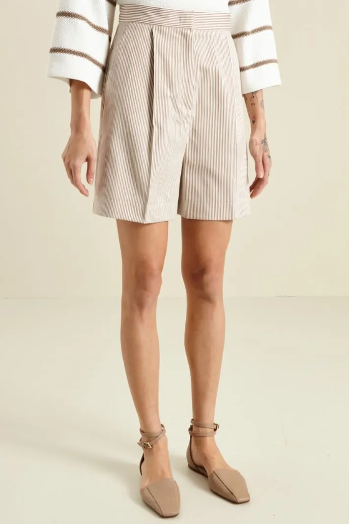 Shorts in cotone e seta