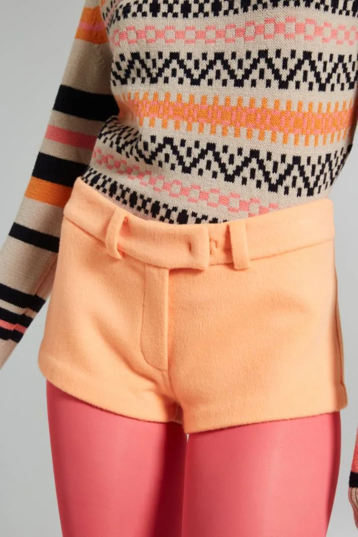 Shorts in drap di lana