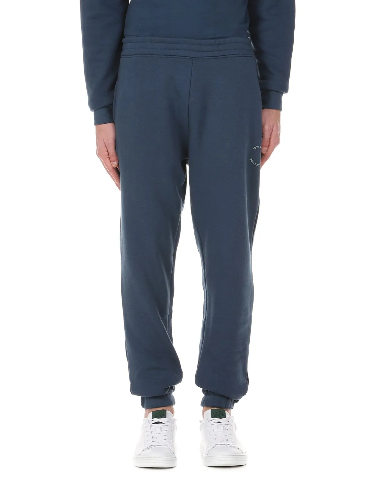 SOLID   PANTALONE TUTA BLU CON LOGO FRONTALE