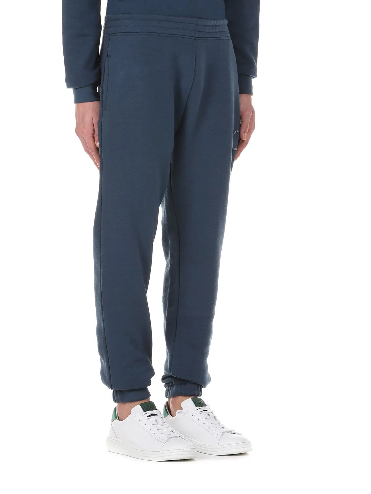 SOLID   PANTALONE TUTA BLU CON LOGO FRONTALE