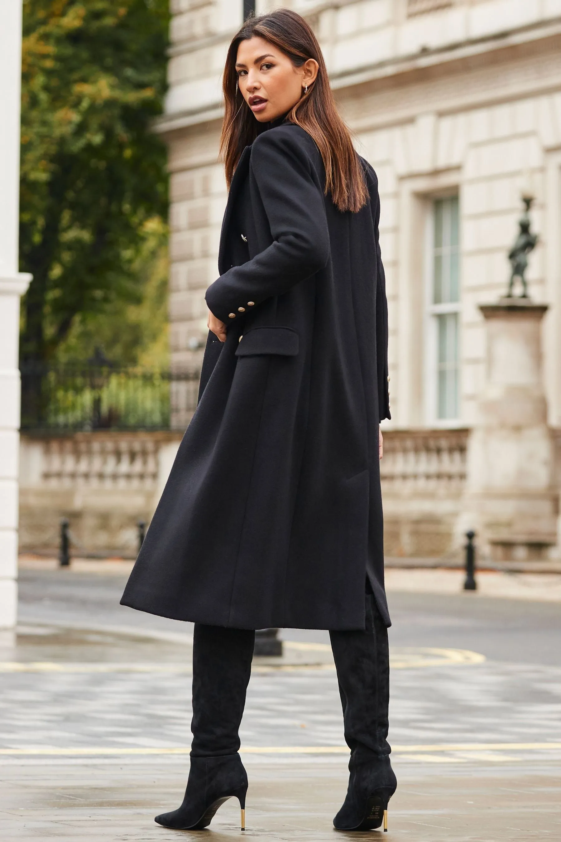 Sosandar - Cappotto aderente in lana