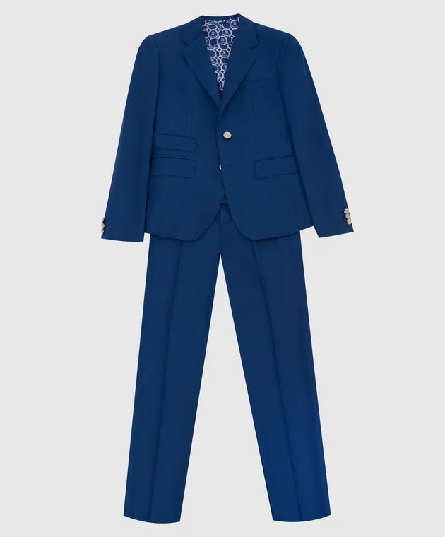 Stefano Ricci Abito in lana blu per bambini Y1SF371900W808