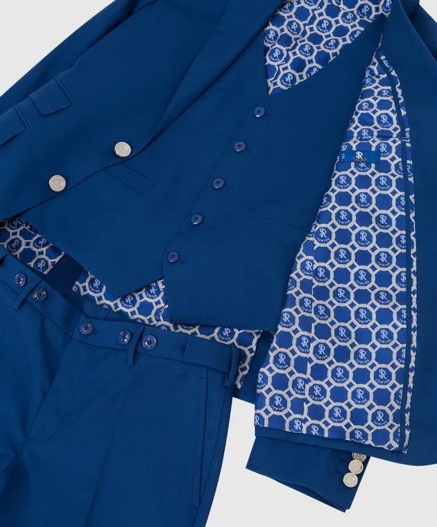 Stefano Ricci Abito in lana blu per bambini Y1SF371900W808