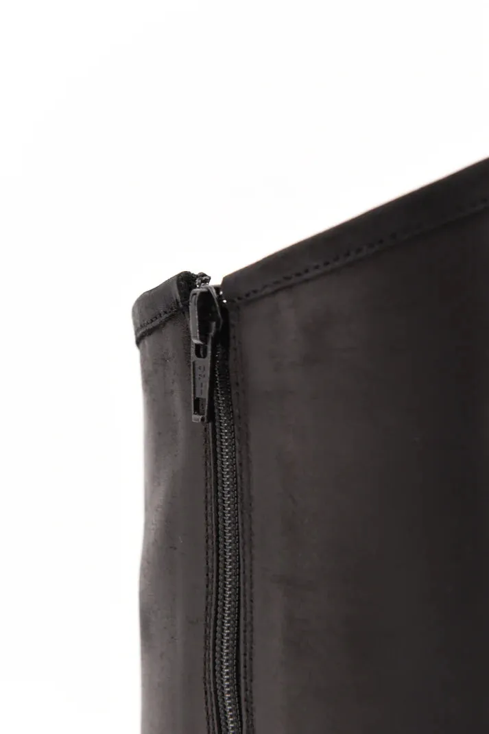 Stelio Malori 1300 stivale biker mid tronchetto in pelle nero