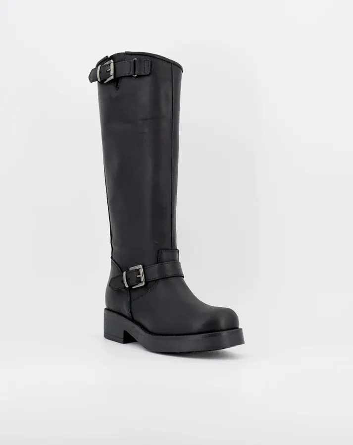 Stelio Malori 4034 biker stivale mid sullivan nero