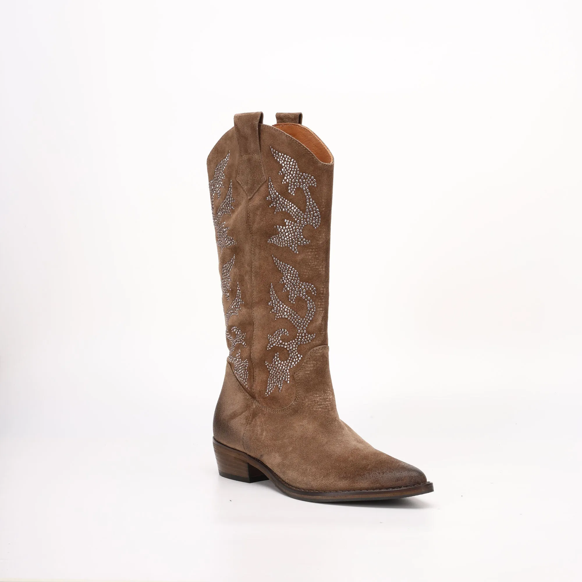 Stivale alto Texano in Camoscio Rebecca Marrone