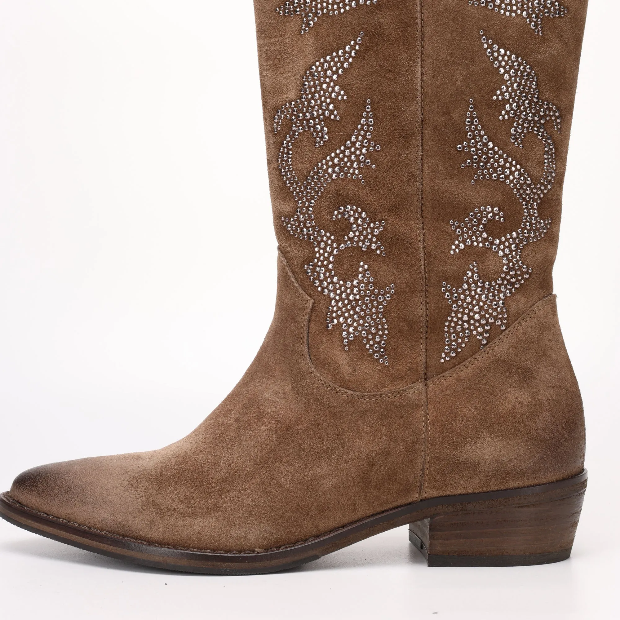 Stivale alto Texano in Camoscio Rebecca Marrone
