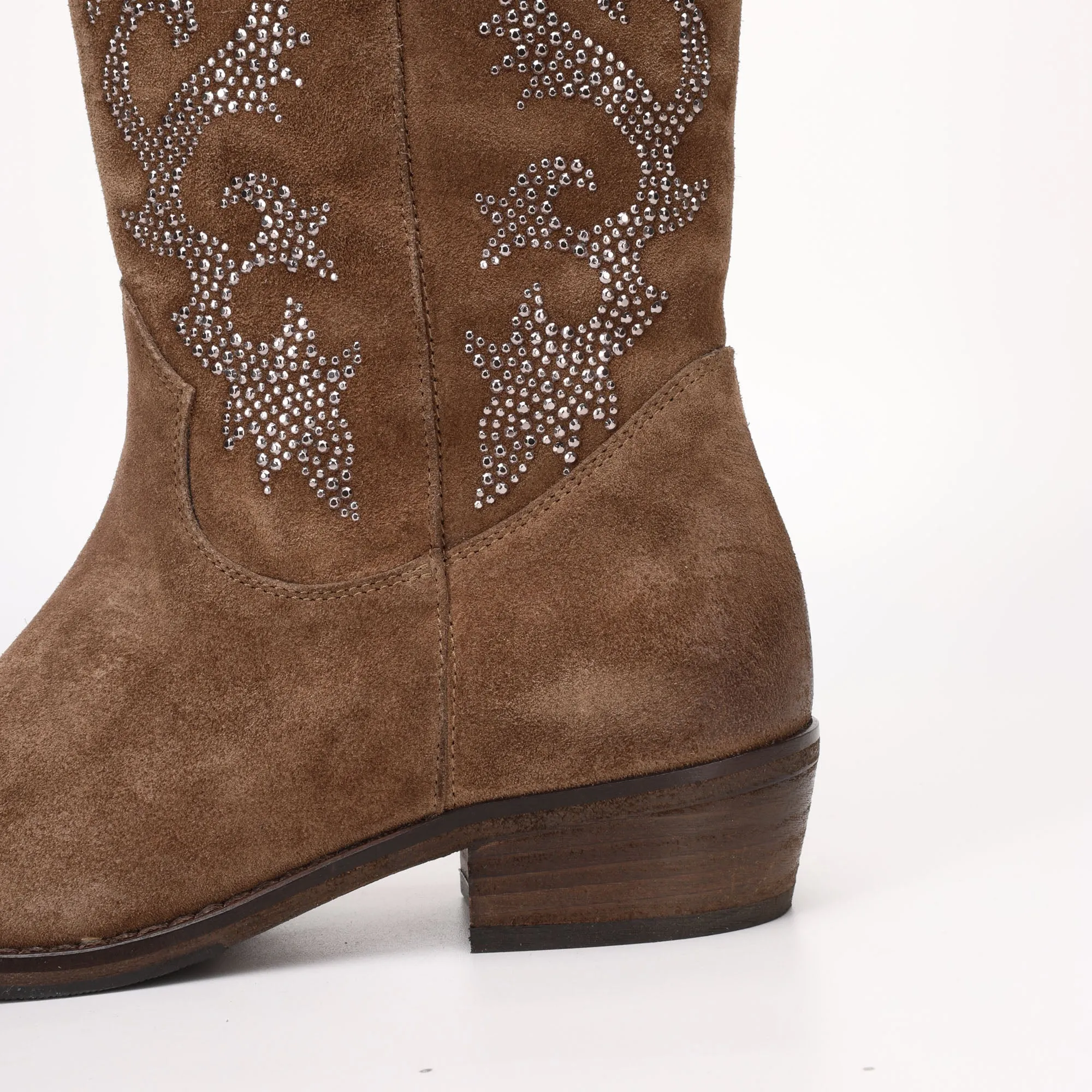 Stivale alto Texano in Camoscio Rebecca Marrone