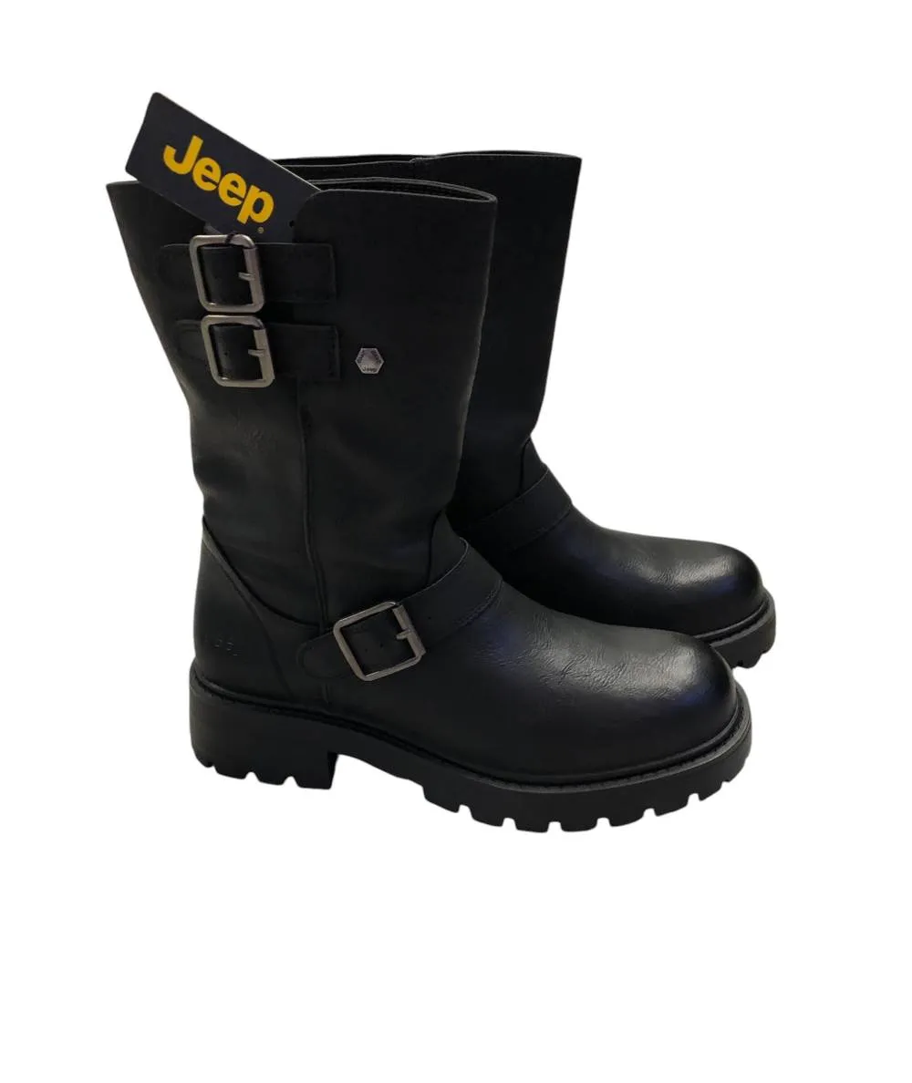 stivale bik DONNA  JEEP  JL42720 ROCKER nero con fibbia fodere  antibatterica soft