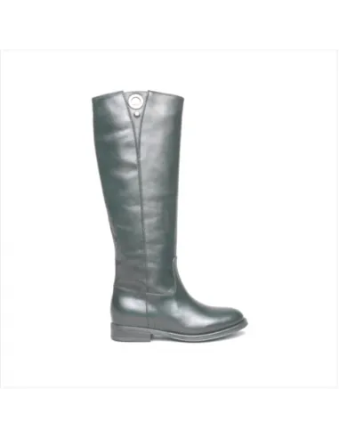 Stivale donna Nero Giardini nero 014050 cerniera tacco basso vera pelle