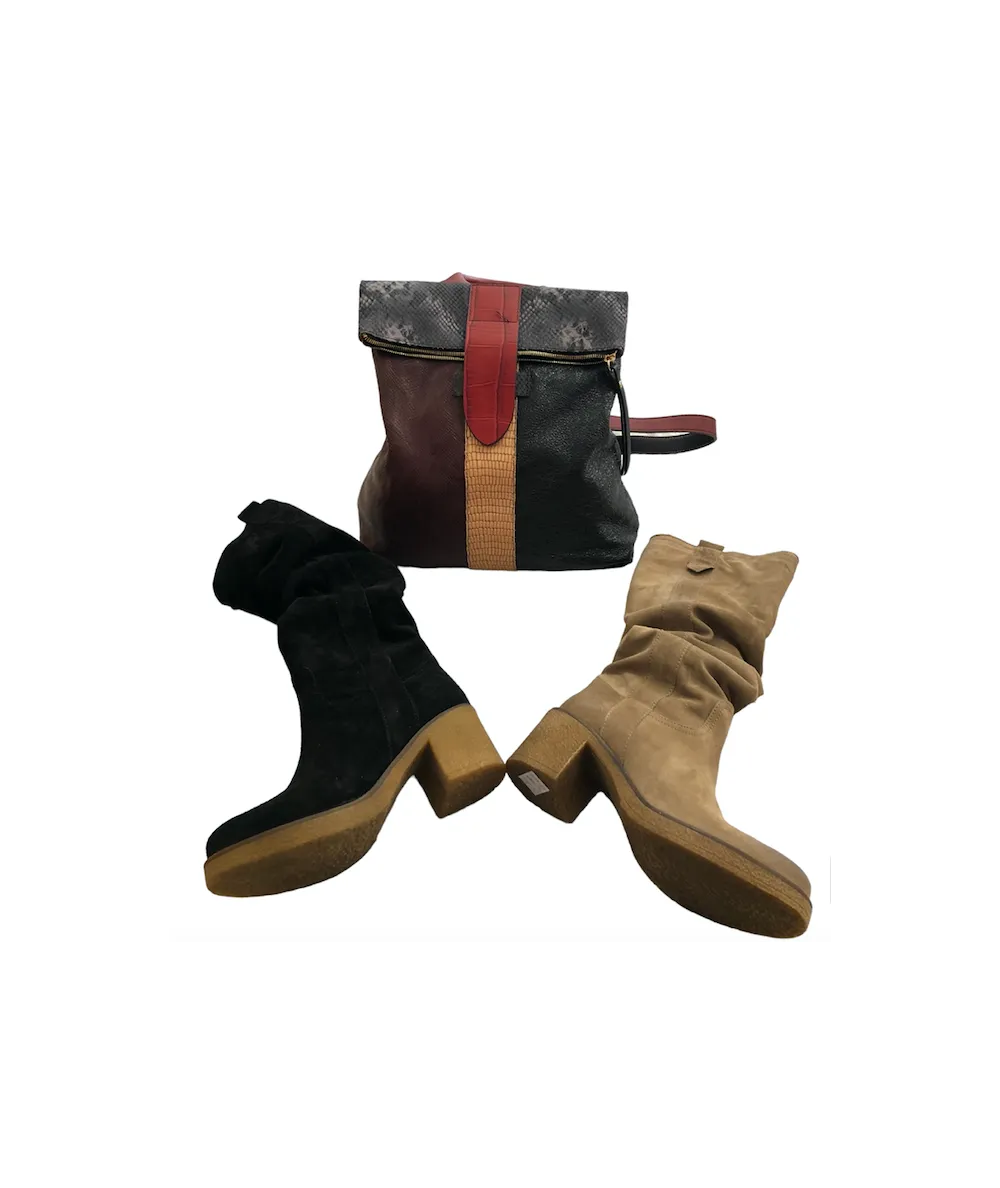 Stivale Jiudit CR11 camoscio nero suola gomma