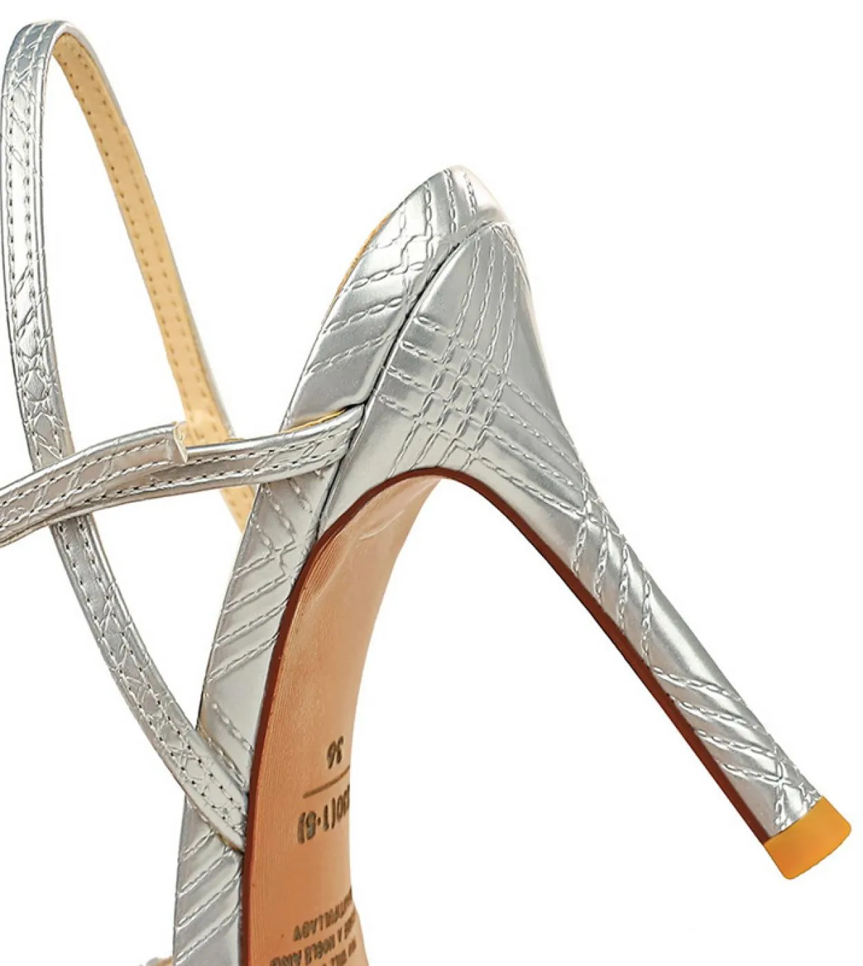 Taglia 34 40 Donna Tacchi alti 9,5 cm Sandali pesca fetish Gladiatore Summer Nightclub Party Sandali argento verde Cinturino all