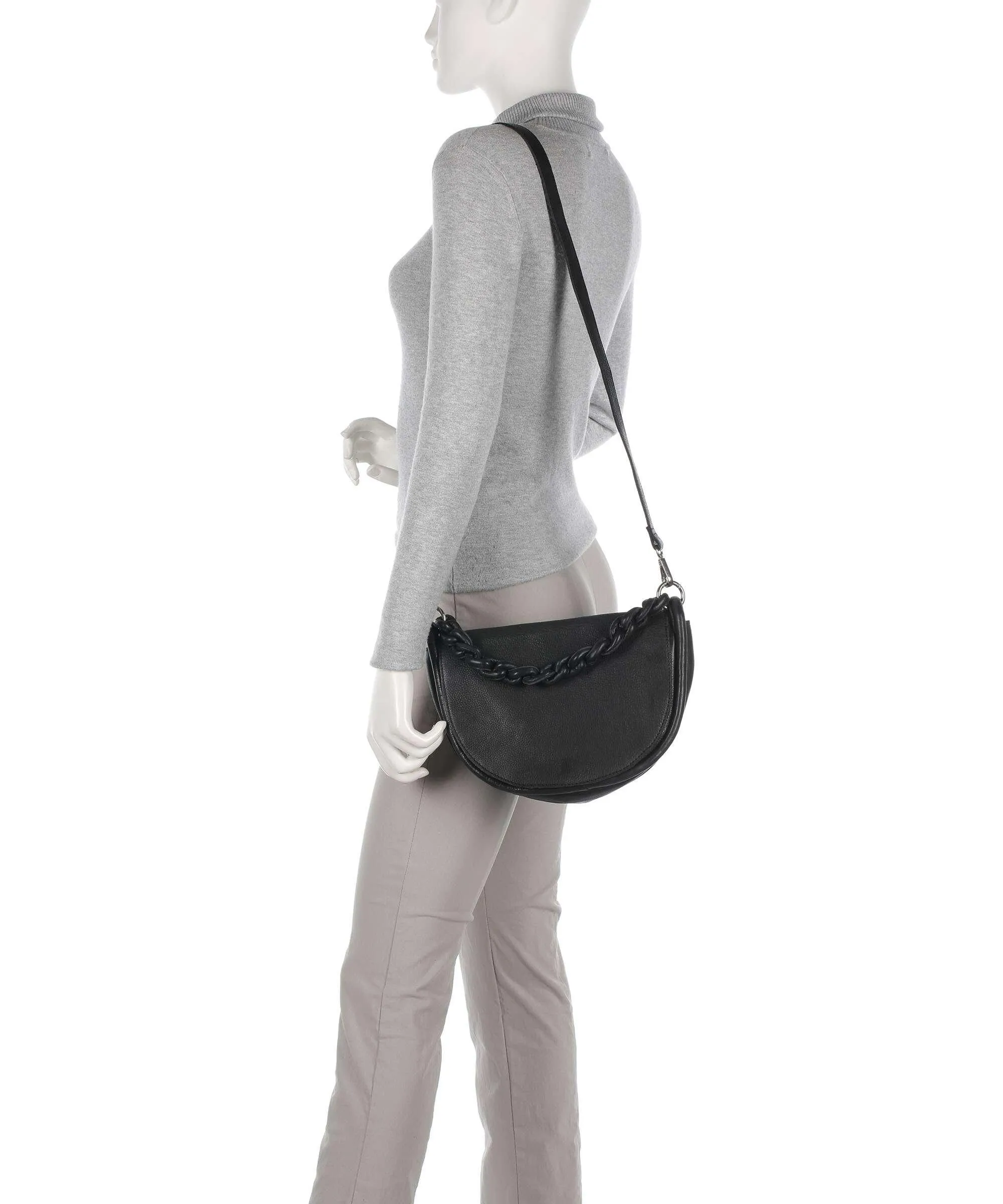  Taschendieb Wien Coburgbastei 3 Borsa a spalla pelle granulata nero  
