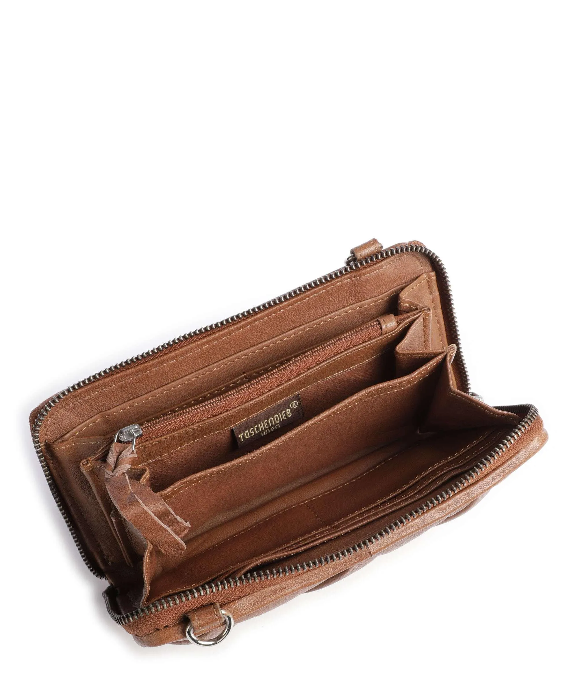  Taschendieb Wien Elisabethstrasse 6 Borsa a tracolla pelle di vacchetta finemente grana marrone  