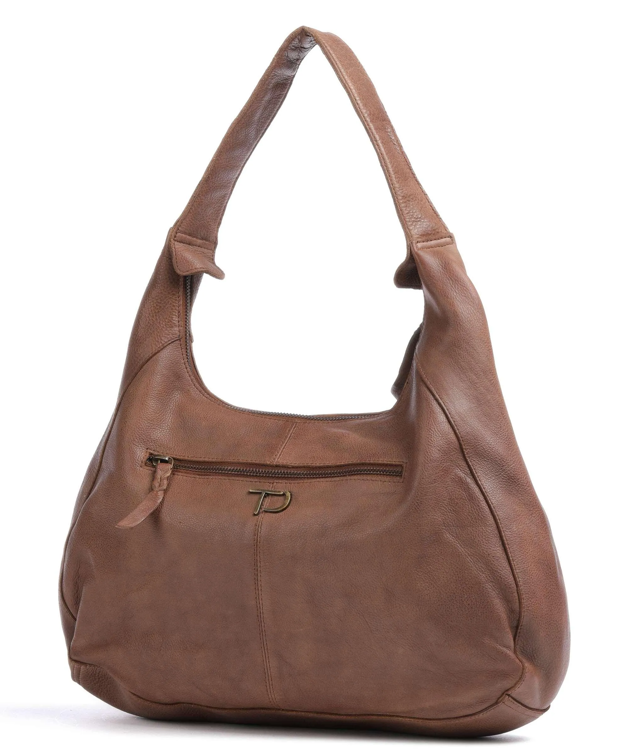  Taschendieb Wien Fischerstiege 1 Borsa hobo pelle di vacchetta grana marrone  