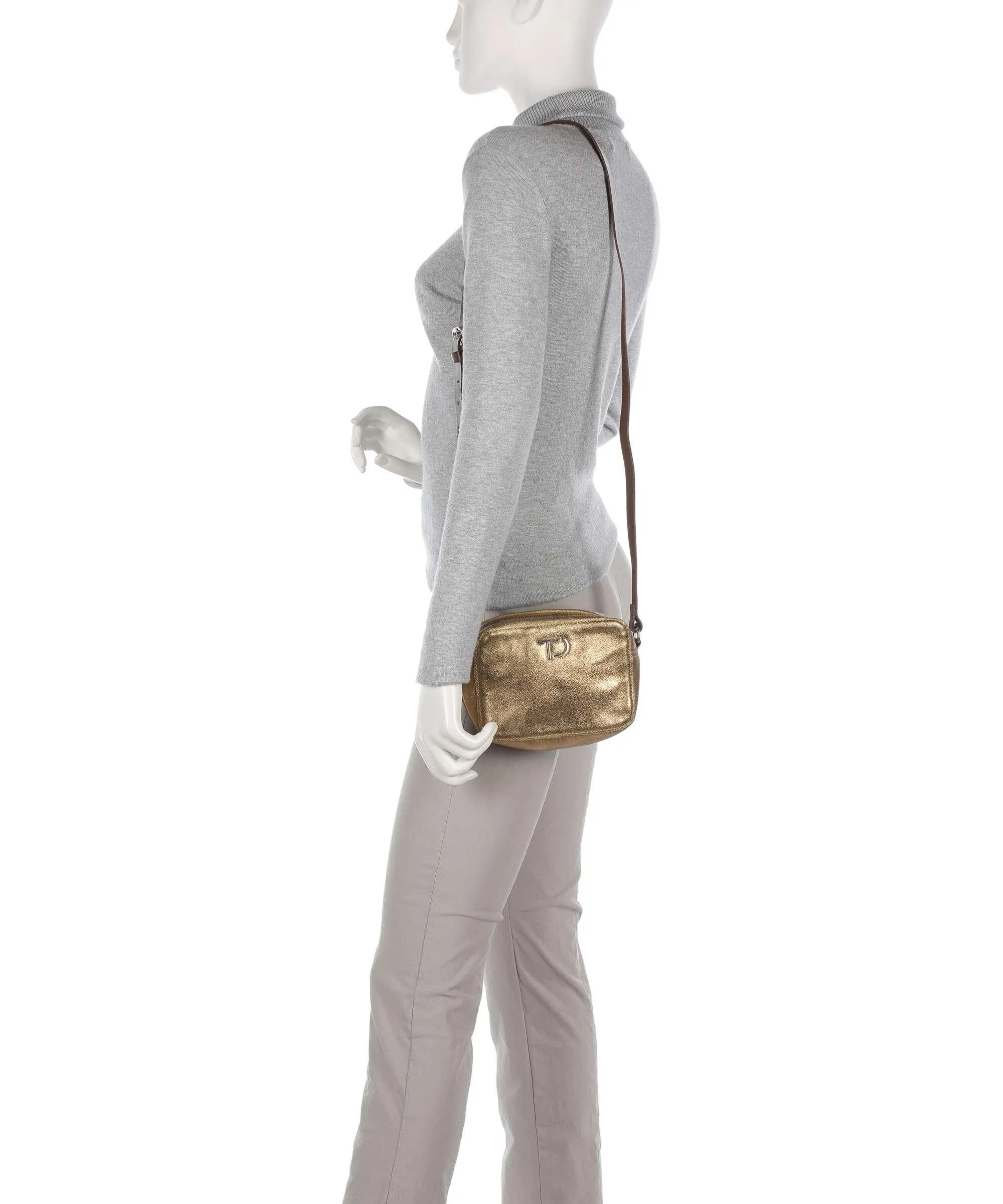  Taschendieb Wien Goldmarktplatz 4 Borsa a tracolla pelle granulata oro  