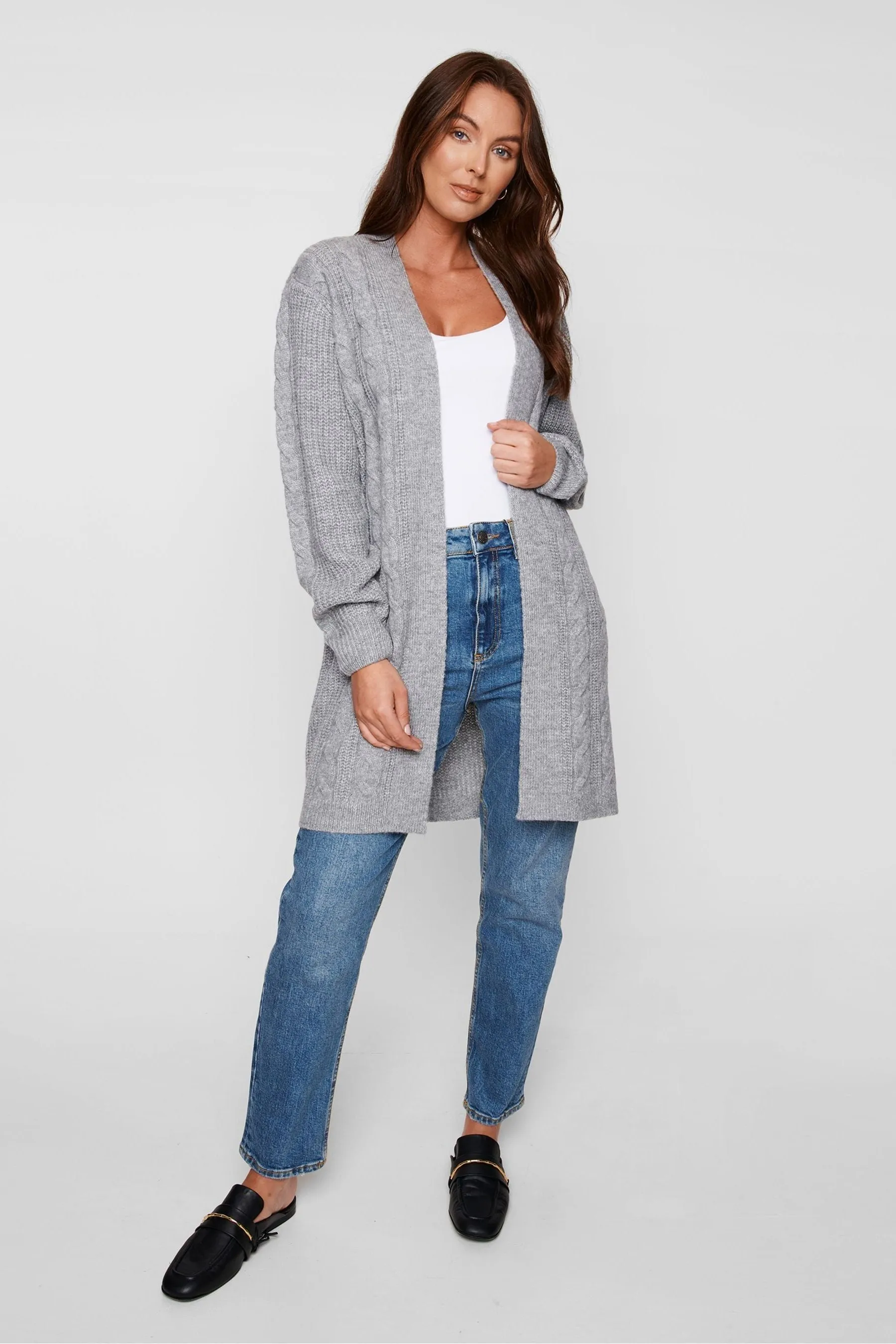 Threadbare - Cardigan in maglia a trecce