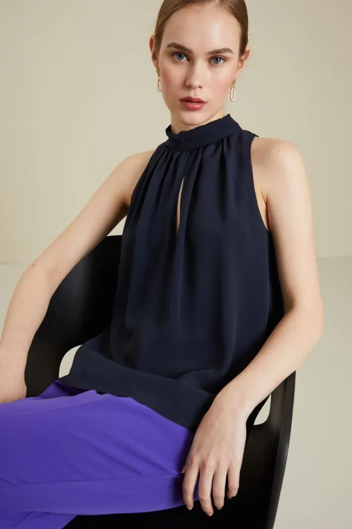 Top in crèpe de chine