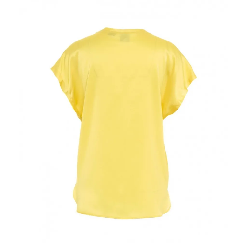 Top in seta Farida giallo