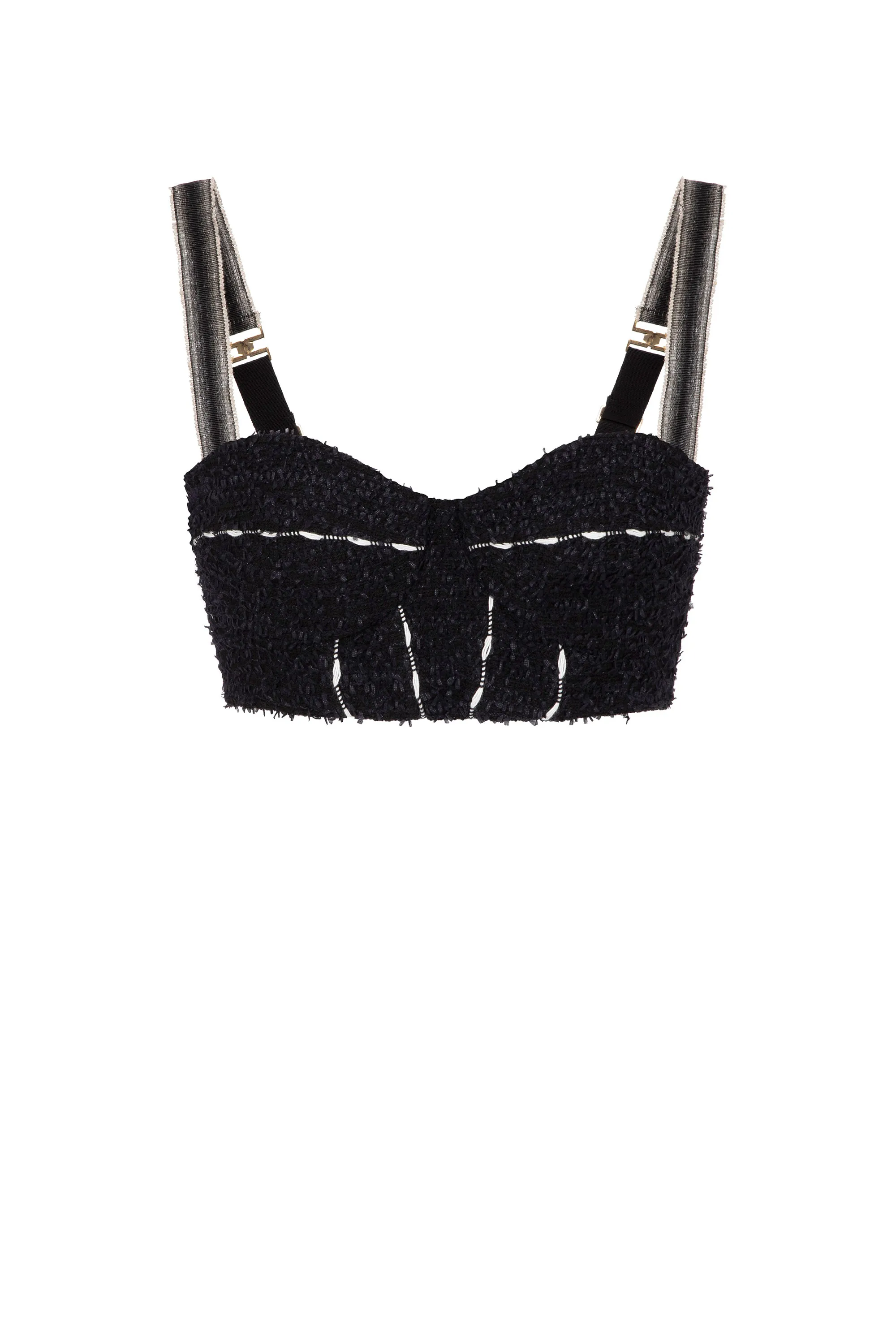Top in tweed sfrangiato